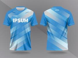 abstract background blue for sport jersey design and mockup. front and back view template vector