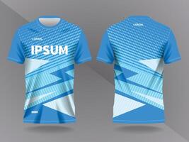 modern blue abstract background for sport jersey design and mockup. front and back view template vector