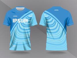 blue background and pattern for sport jersey design and mockup. front and back view template vector