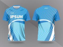 abstract blue background and pattern for sport jersey design and mockup. front and back view template vector