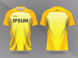 clean yellow abstract background and pattern for sport jersey design and mockup. front and back view template vector