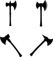 An axe silhouette illustration set vector