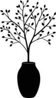 Decorative Leafless Tree in a Vase vector