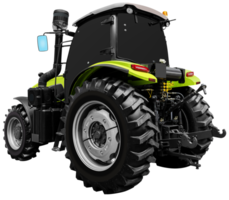 Back view green tractor png
