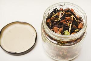 Tea with aromatic additives . Aromatik tea. photo
