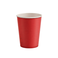 red paper cup on transparent background png