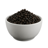 a bowl of black pepper on a transparent background png