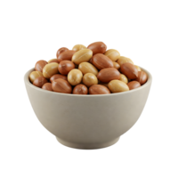 peanuts in a bowl isolated on transparent background png