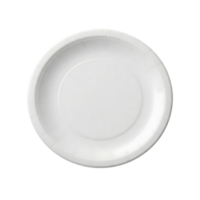 white paper plate isolated on transparent background png