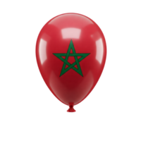 a red balloon with the flag of morocco on it isolated on transparent background png