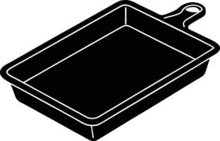 Baking sheet silhouette illustration vector
