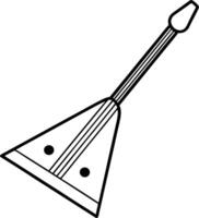 Balalaika line art illustration vector