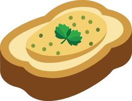 Delicious Baba Ghanoush with Bread Middle Eastern Illustration vector