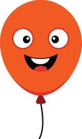 Balloons with funny faces illustration. vector