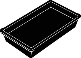 Minimalist Baking Sheet Silhouette A Clean Line Art Design vector