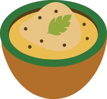 Authentic Middle Eastern Baba Ghanoush and Bread Design vector
