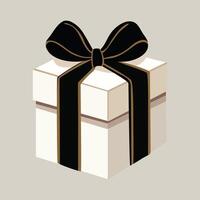 Illustration of Present with Black Bow vector