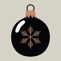 Illustration of Pine Tree Ball with Snowflake vector