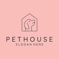 dog pet house logo symbol illustration design vector