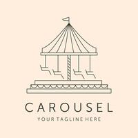carousel icon line logo symbol illustration design vector