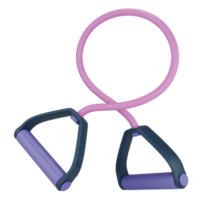 Stylized resistance band with handles, isolated on transparent background png