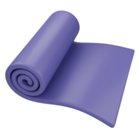 Stylized purple exercise mat. Isolated on transparent background png