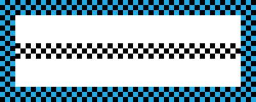 Checkered border pattern on a plain white background. vector