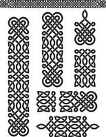 Celtic Band Continuous Pattern Ink Line Art vector