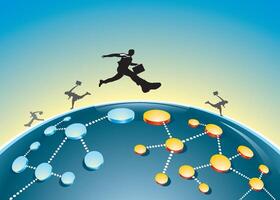 Corporate Executive Expansion and Deployment Concept vector