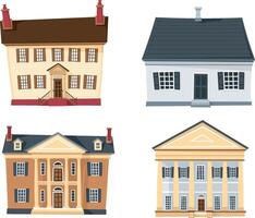Classical Houses Set Design vector