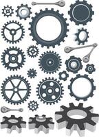 Cogs Mechanical Gear Set vector