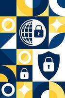 Data Privacy Day. January 28. Seamless geometric pattern. Template for background, banner, card poster. EPS10 illustration. vector