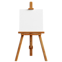 an easel with a blank canvas on it png