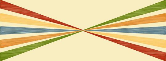 Abstract background 70s retro perspective lines background. Vintage colourful stripes banner, backdrop.a colorful background pattern vector