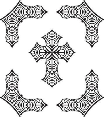 Abstract Crucifix Pattern