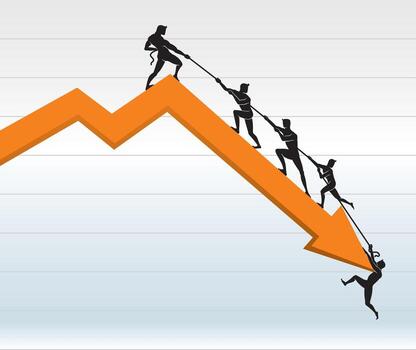 Strength and Struggle Line Graph Soft Landing vector