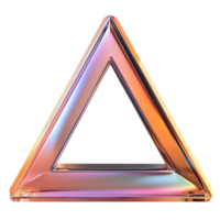 Geometric Triangle with Multicolored Glass Effect png