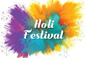 Abstract colorful splash for happy holi background card vector