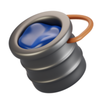 3d rendering farm and agriculture icon concept. 3d render water bucket icon png