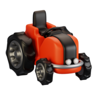 3d rendering farm and agriculture icon concept. 3d render tractor icon png