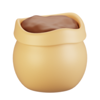 3d rendering farm and agriculture icon concept. 3d render fertilizer icon png