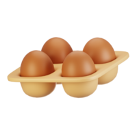 3d rendering farm and agriculture icon concept. 3d render egg tray icon png