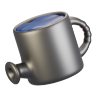 3d rendering farm and agriculture icon concept. 3d render watering can icon png
