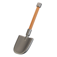 3d rendering farm and agriculture icon concept. 3d render shovel icon png