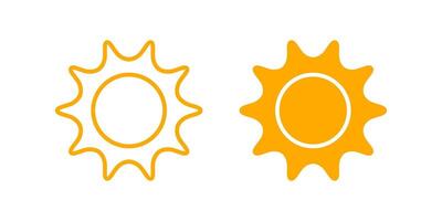 Sun Icon Set. for mobile concept and web design. illustration vector