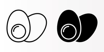 Egg icons set. for mobile concept and web design on white background vector