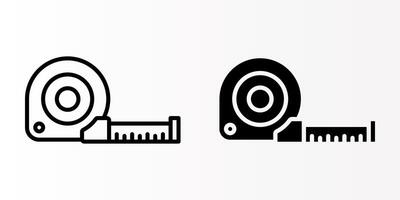 Measuring tape icons set. for mobile concept and web design. illustration on white background vector