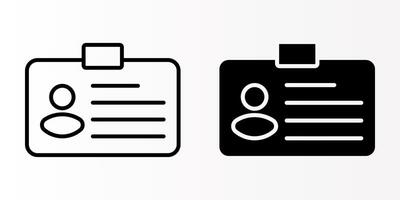 Id card icons set. for mobile concept and web design on white background vector