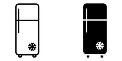 Fridge icons set. for mobile concept and web design on white background vector