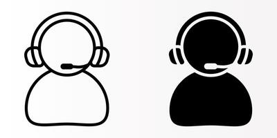 Customer support service icon set. call center sign. for mobile concept and web design. illustration on white background vector